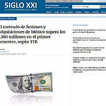 El mercado de fusiones y adquisiciones de Mxico supera los 7.300 millones en el primer semestre, segn TTR